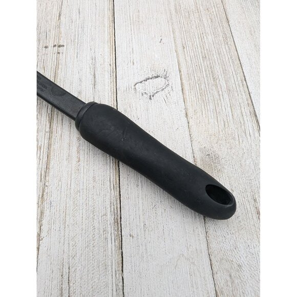 Hard Black Nylon Turner Slotted Spatula 12" Holes - Picture 6 of 6